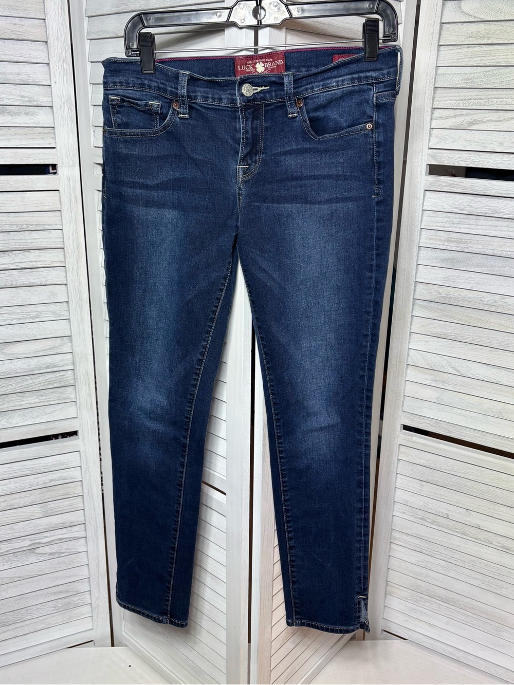 L Lucky Brand Charlie Skimmer Jeans Women’s 6/28 Dark Wash Skinny Crop
